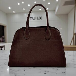LUXE 4 LESS | Vegan Brown Suede Small Handbag, Style inspired by Margaux
